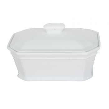Terrine rectangle porcelaine blanche - Girard