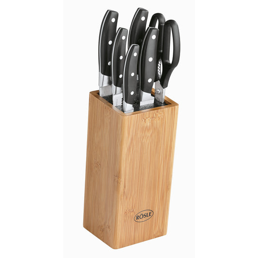 Bloc à couteaux à brosses Cuisine 7 pièces - Rösle