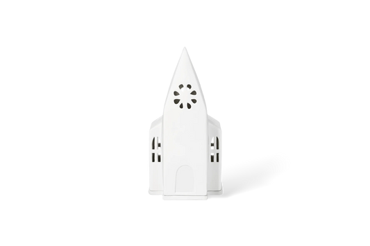 Photophore église Räder porcelaine blanche