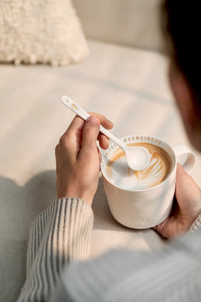 Cuillère cœur 13,5 cm Räder porcelaine blanche