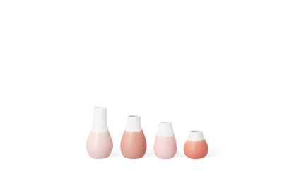Set de 4 mini-vases rouge Räder grès