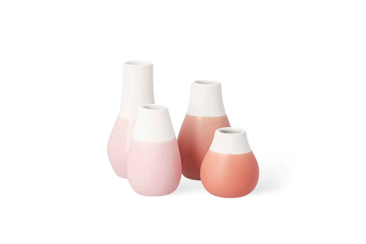Set de 4 mini-vases rouge Räder grès