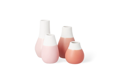 Set de 4 mini-vases rouge Räder grès