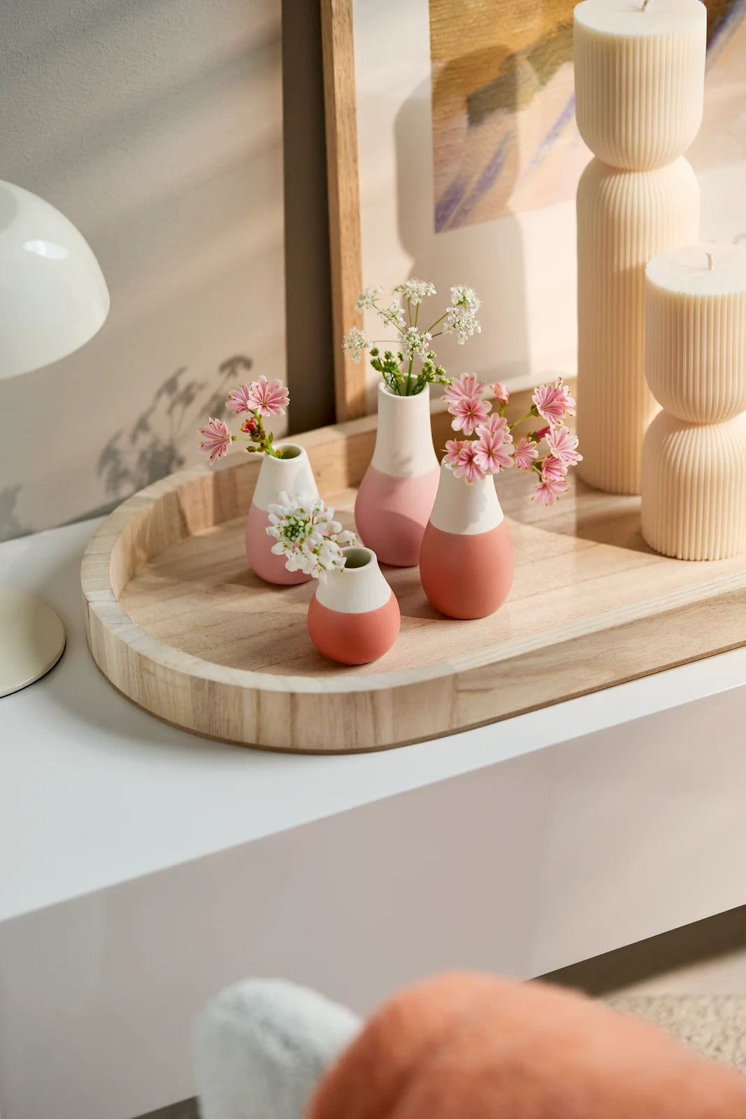 Set de 4 mini-vases rouge Räder grès