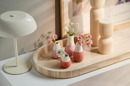 Set de 4 mini-vases rouge Räder grès