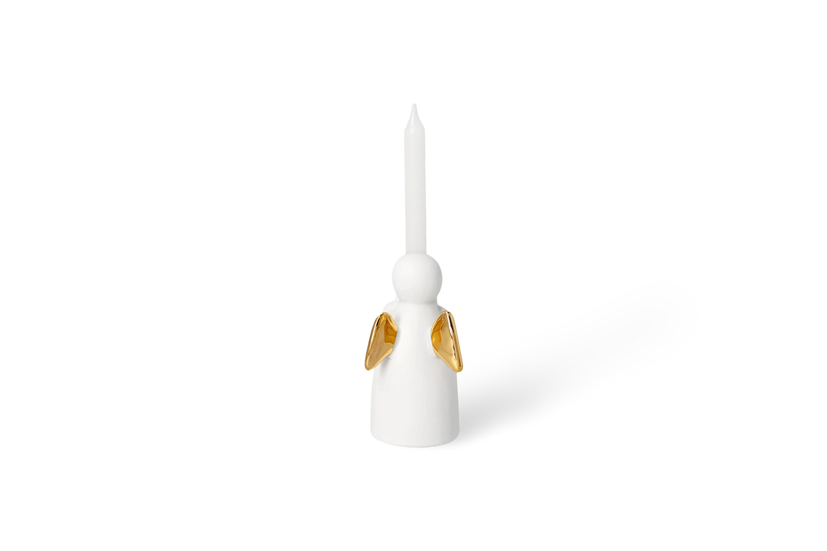 Bougie ange gardien doré Räder porcelaine
