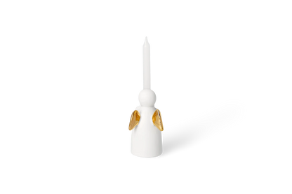 Bougie ange gardien doré Räder porcelaine