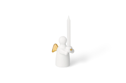 Bougie ange gardien doré Räder porcelaine