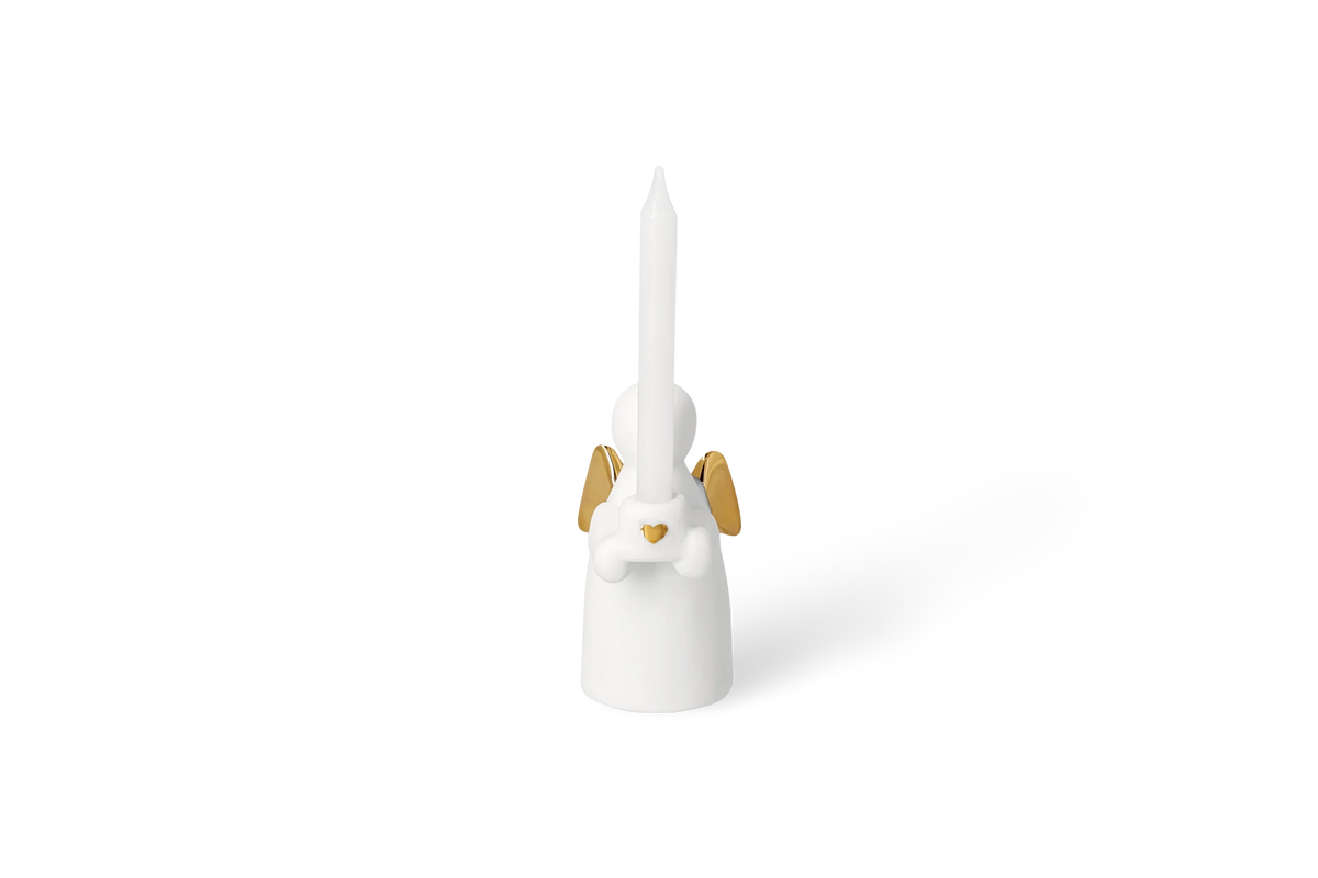 Bougie ange gardien doré Räder porcelaine