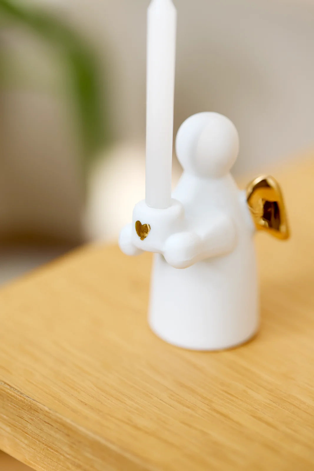 Bougie ange gardien doré Räder porcelaine