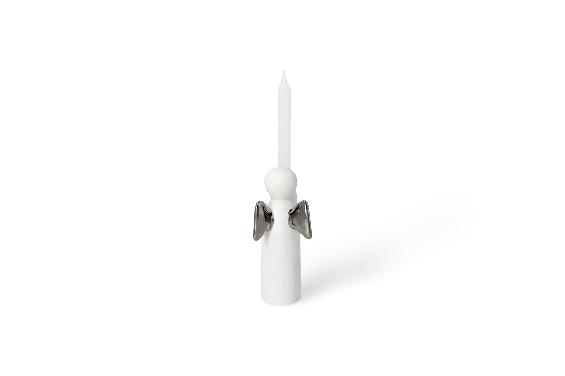 Bougie ange gardien argent Räder porcelaine blanche