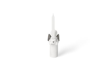 Bougie ange gardien argent Räder porcelaine blanche