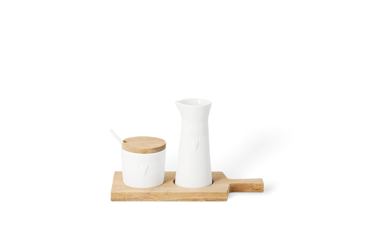 Set lait et sucre petits amis Räder porcelaine blanche