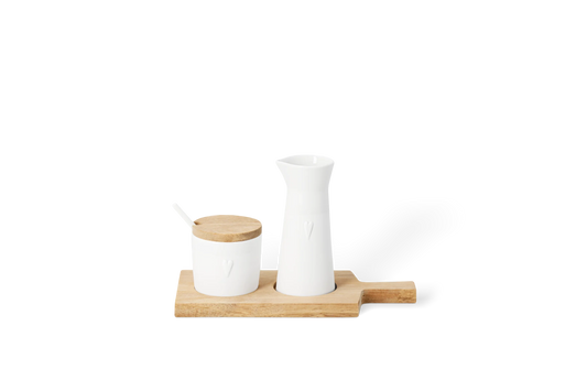 Set lait et sucre petits amis Räder porcelaine blanche