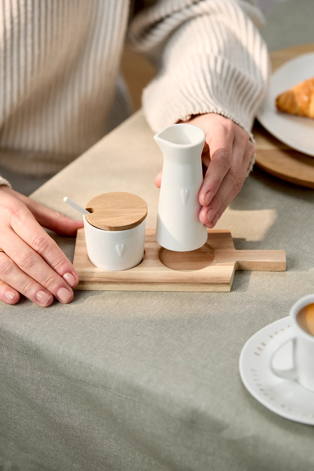 Set lait et sucre petits amis Räder porcelaine blanche