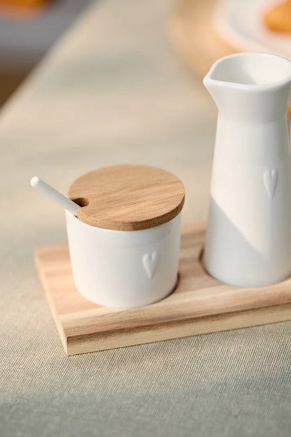 Set lait et sucre petits amis Räder porcelaine blanche