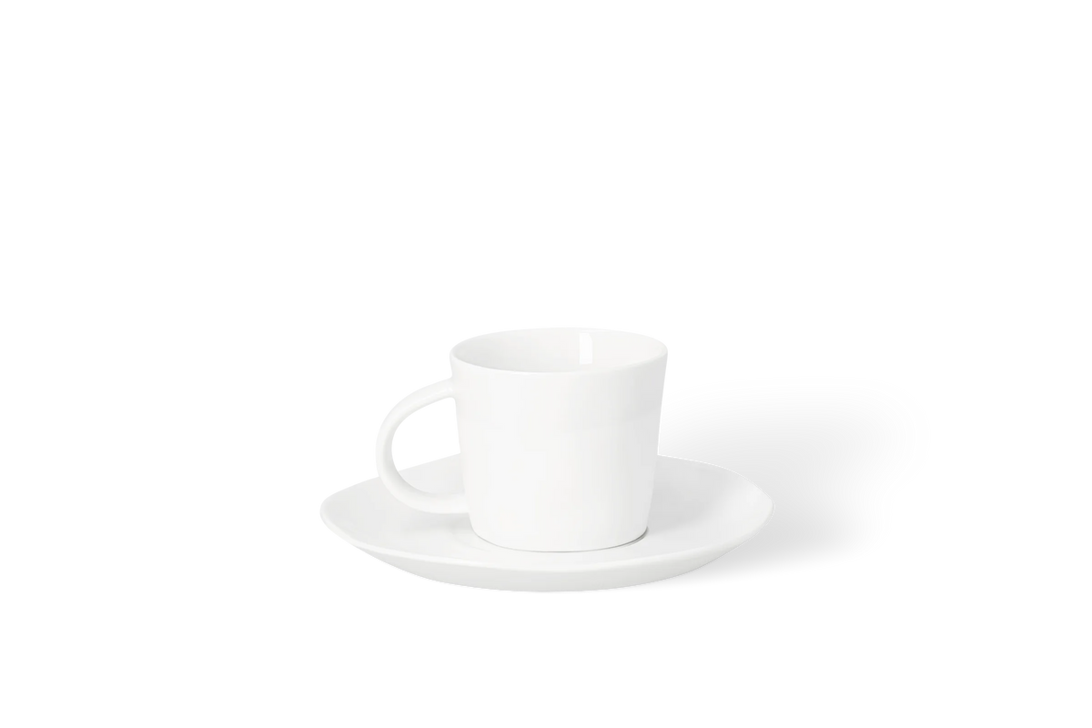 Tasse cœur doré dia 6 x h 5 cm Räder porcelaine blanche