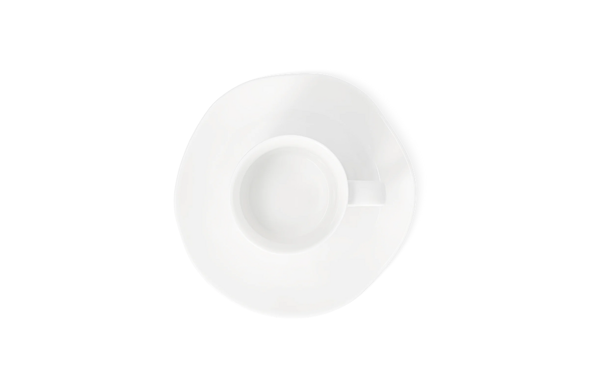 Tasse cœur doré dia 6 x h 5 cm Räder porcelaine blanche
