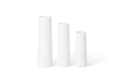 Set de 3 mini-vases Räder porcelaine blanche