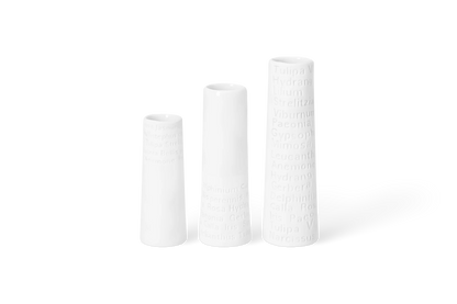 Set de 3 mini-vases Räder porcelaine blanche