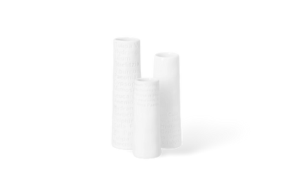 Set de 3 mini-vases Räder porcelaine blanche