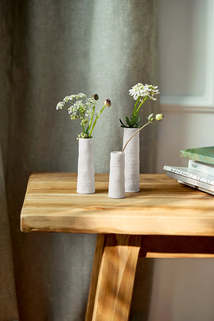 Set de 3 mini-vases Räder porcelaine blanche