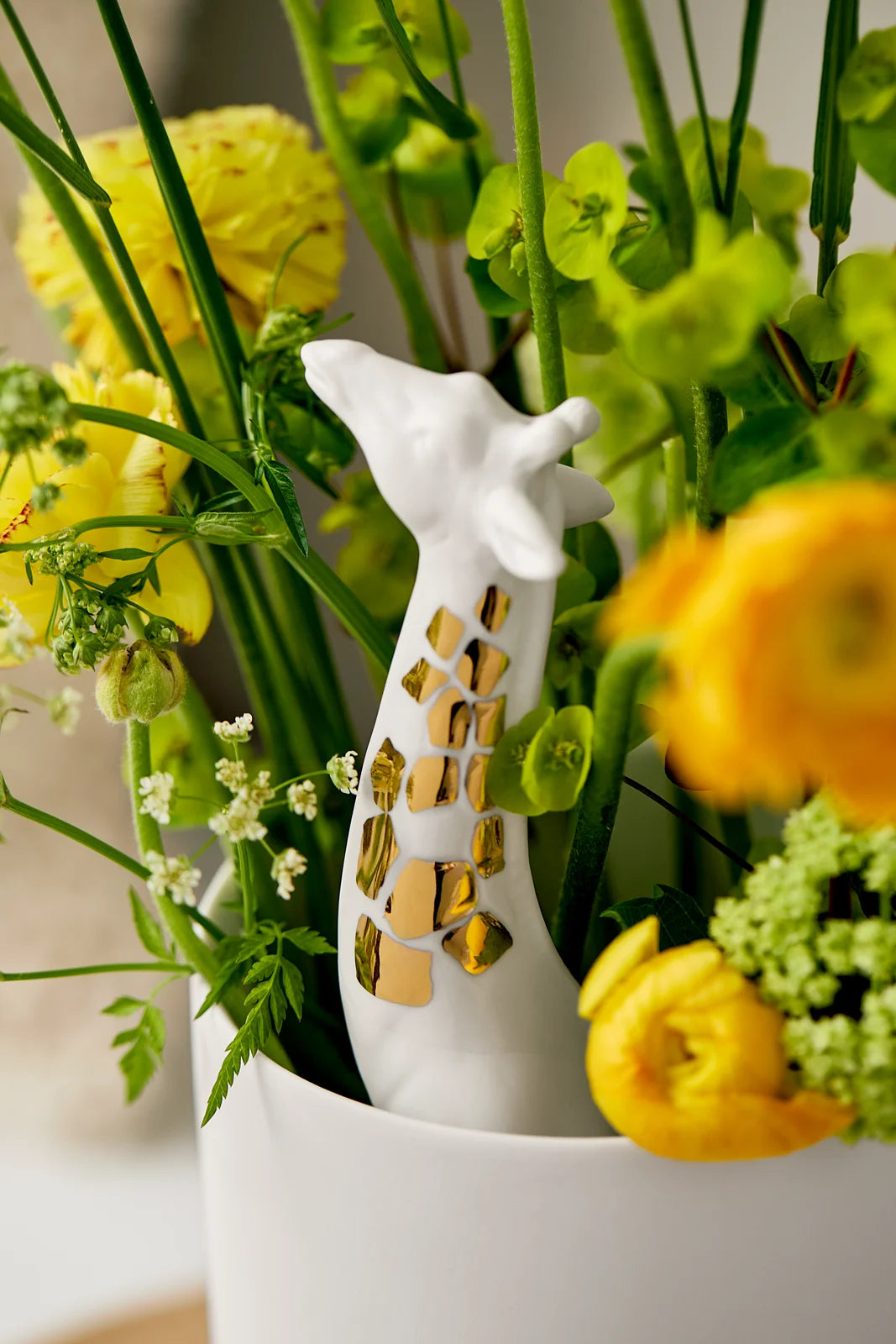 Vase girafe Räder porcelaine blanche