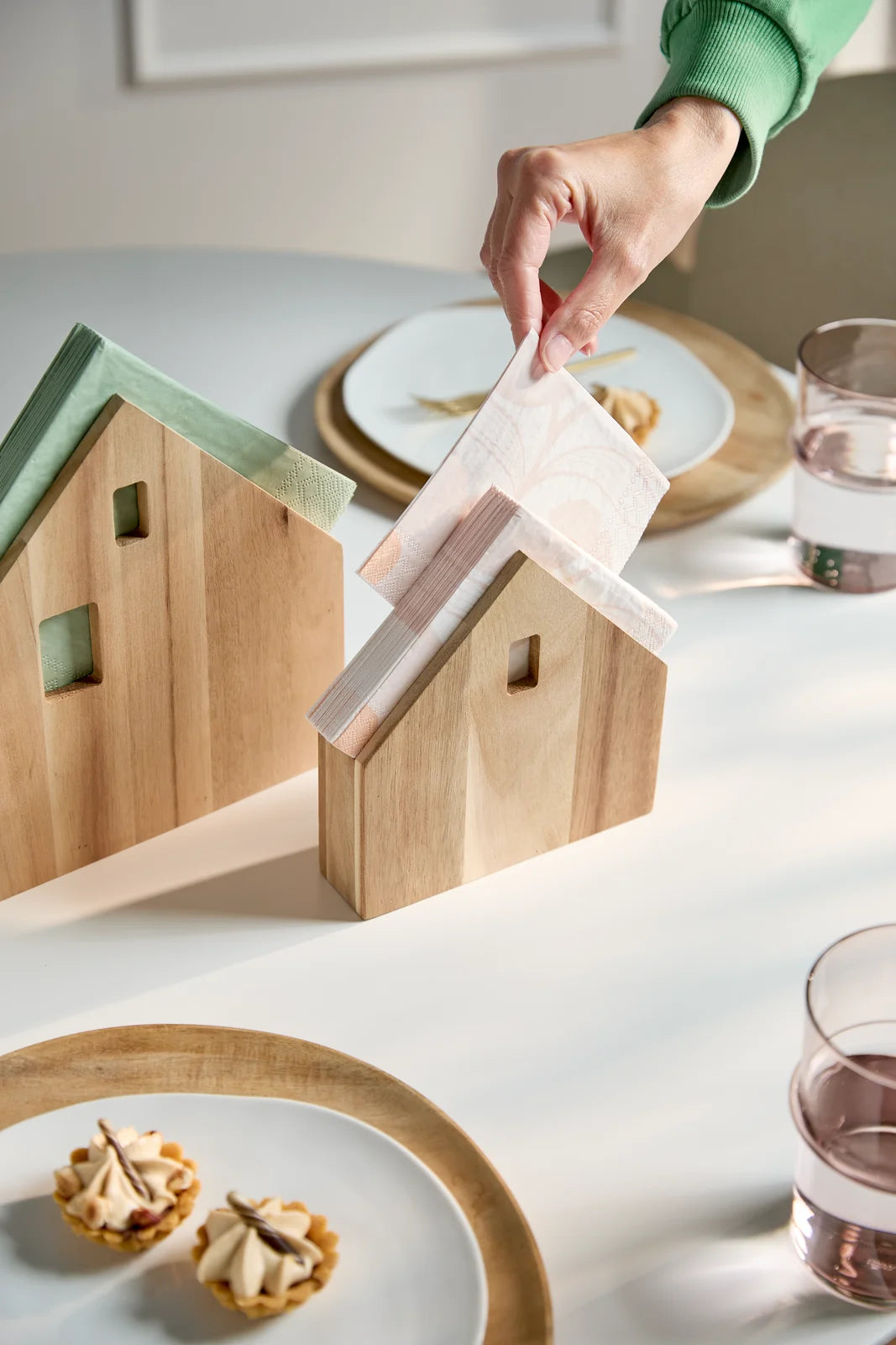 Porte-serviette maison en bois, petit modèle Räder