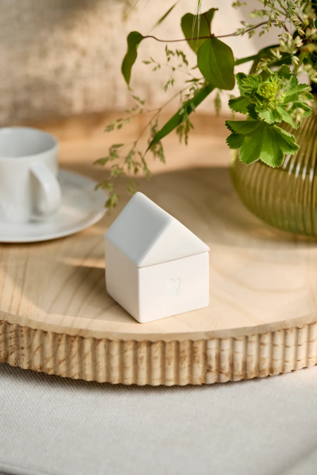 Boîte maison cœur porcelaine Räder