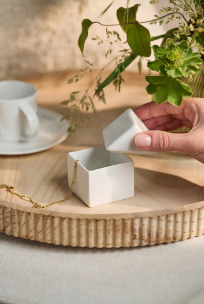 Boîte maison cœur porcelaine Räder
