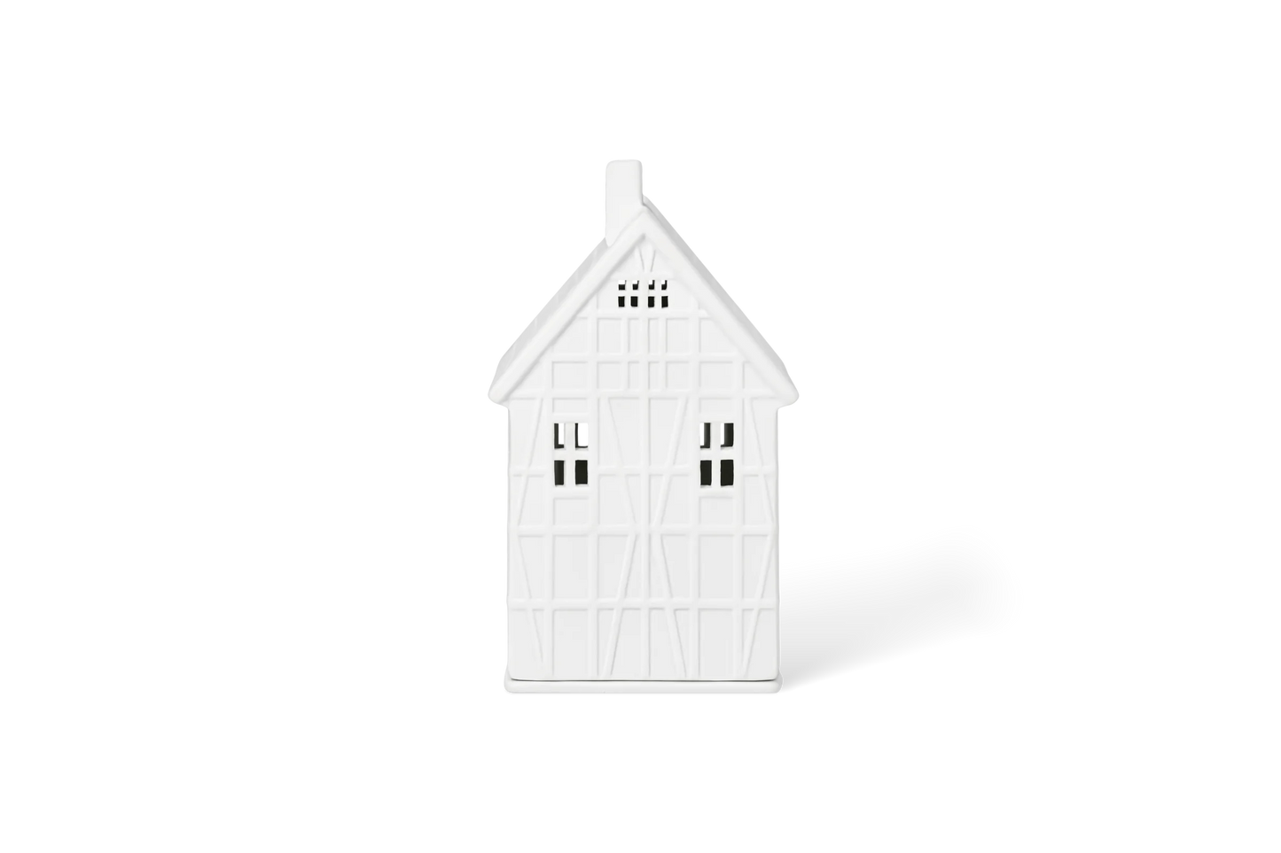Grande maison lumineuse à colombages Räder porcelaine blanche