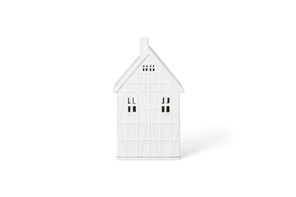 Grande maison lumineuse à colombages Räder porcelaine blanche