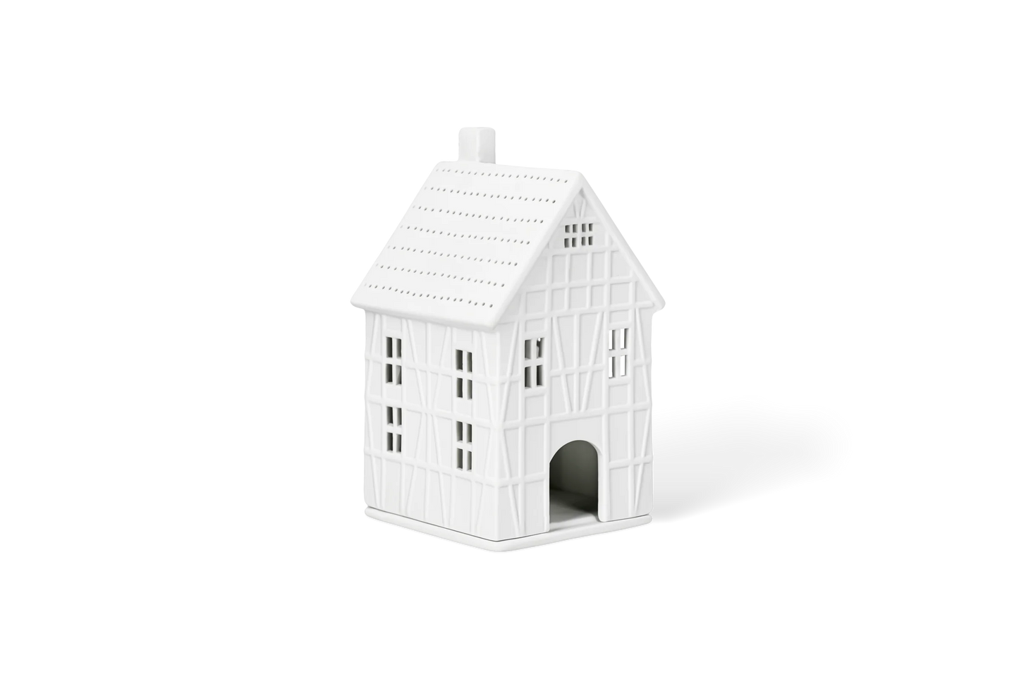 Grande maison lumineuse à colombages Räder porcelaine blanche