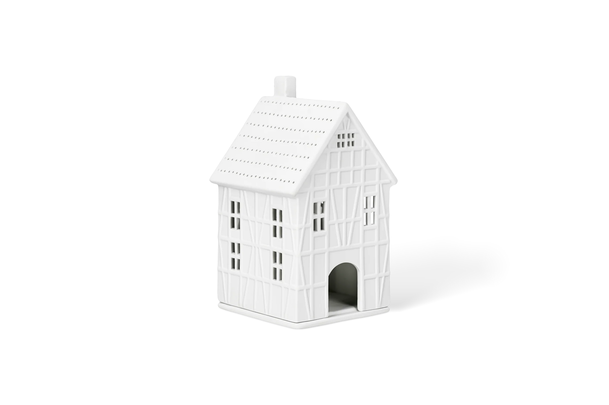 Grande maison lumineuse à colombages Räder porcelaine blanche