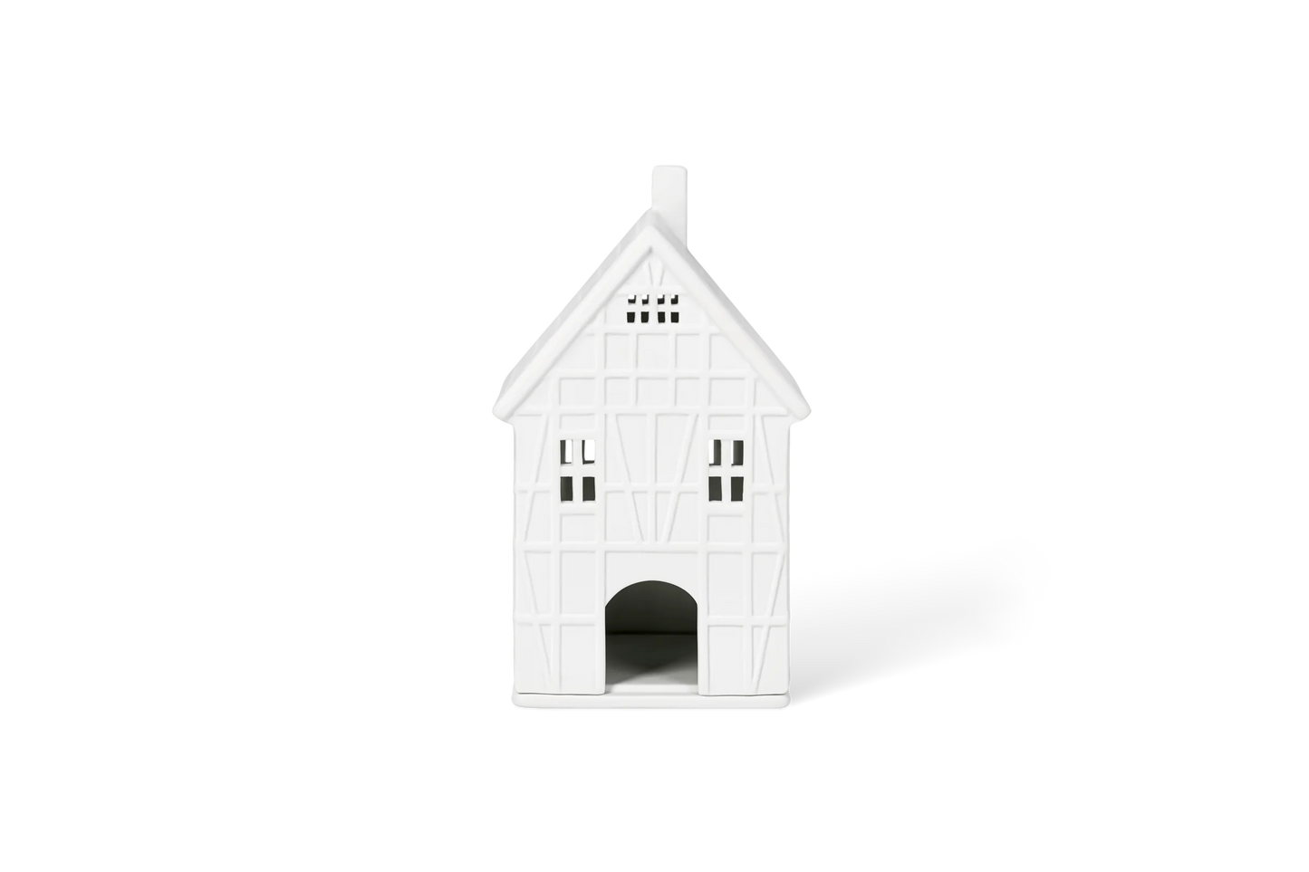 Grande maison lumineuse à colombages Räder porcelaine blanche