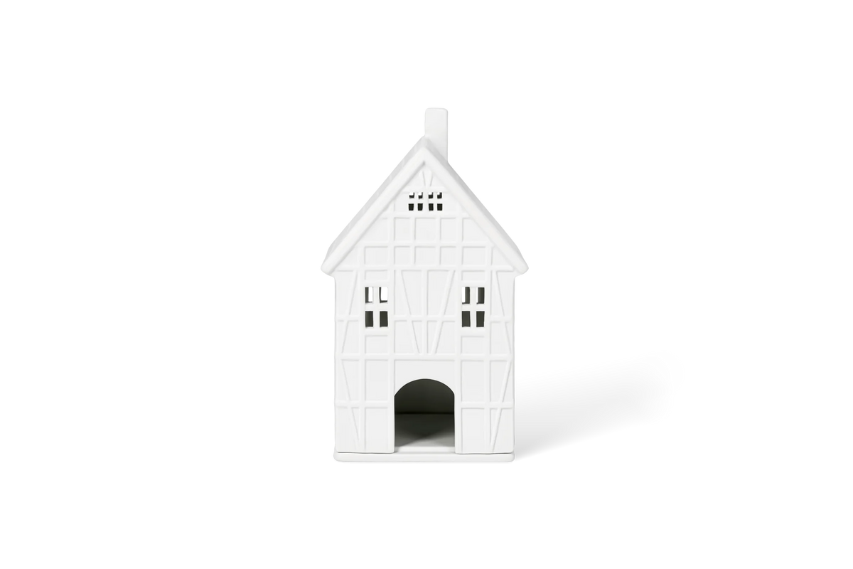 Grande maison lumineuse à colombages Räder porcelaine blanche