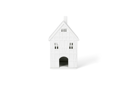 Grande maison lumineuse à colombages Räder porcelaine blanche