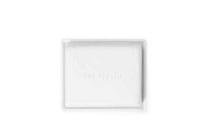 Beurrier petit modèle Bon appétit Räder porcelaine blanche