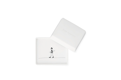 Beurrier petit modèle Bon appétit Räder porcelaine blanche