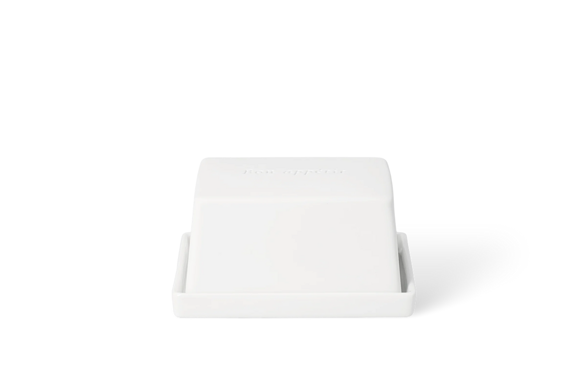 Beurrier petit modèle Bon appétit Räder porcelaine blanche