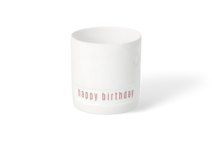 Photophore joyeux anniversaire Räder porcelaine blanche