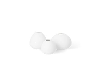 Set de 3 mini-vases Räder porcelaine blanche