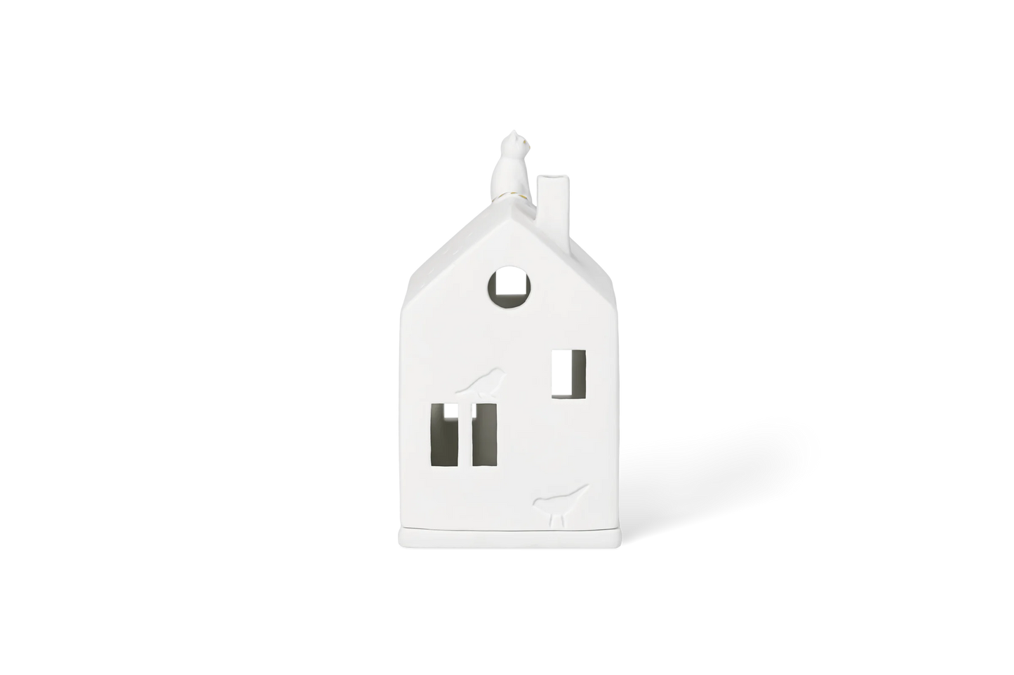 Maison lumineuse chat 7 x 7 x 13,5 cm Räder porcelaine