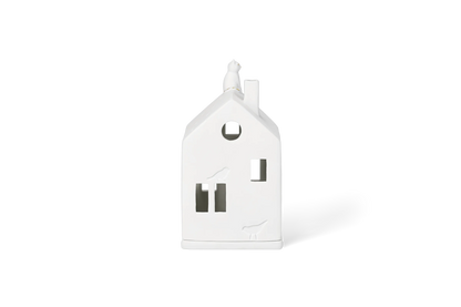 Maison lumineuse chat 7 x 7 x 13,5 cm Räder porcelaine