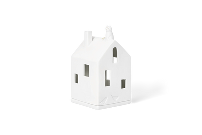 Maison lumineuse chat 7 x 7 x 13,5 cm Räder porcelaine