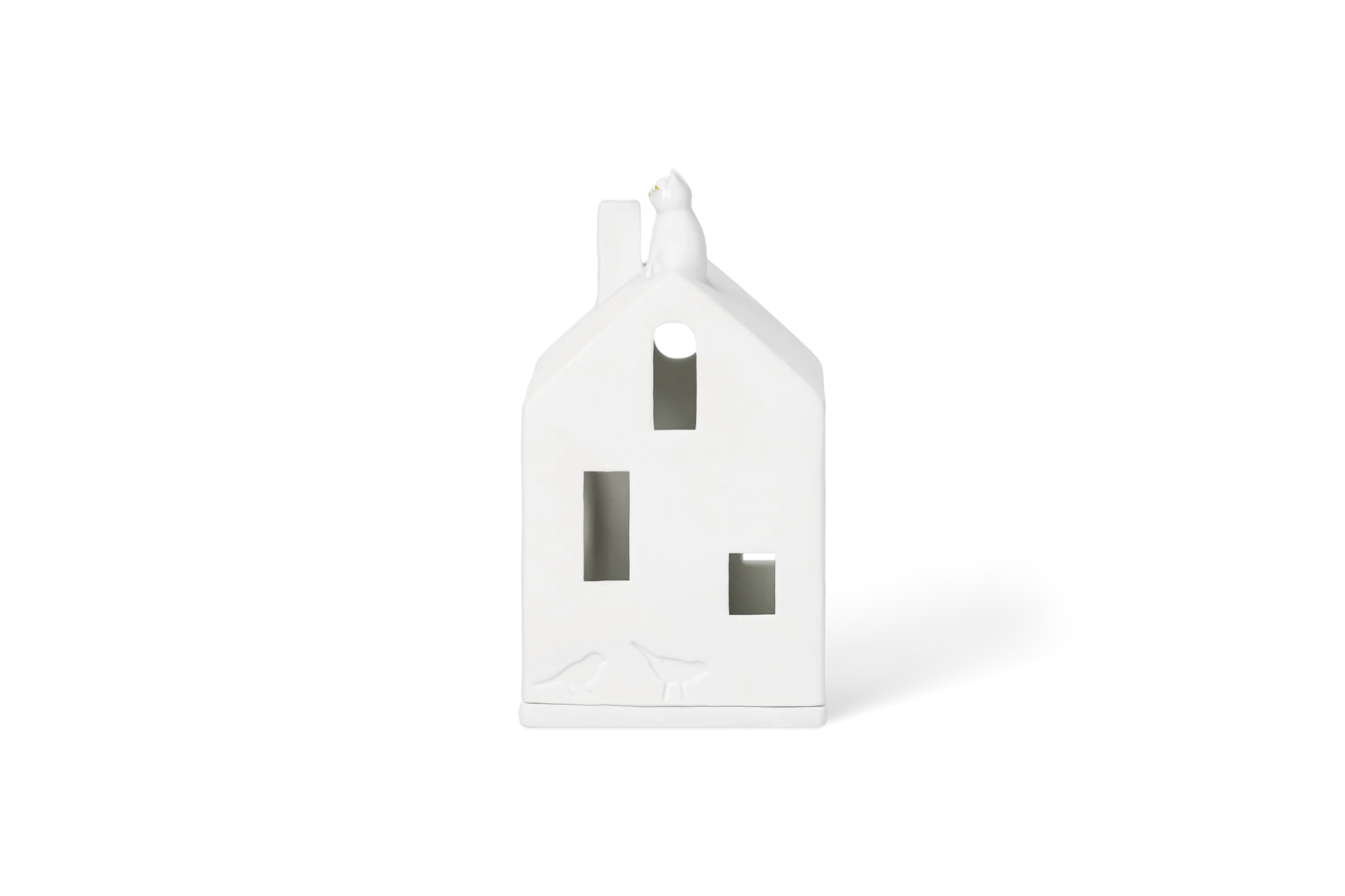 Maison lumineuse chat 7 x 7 x 13,5 cm Räder porcelaine