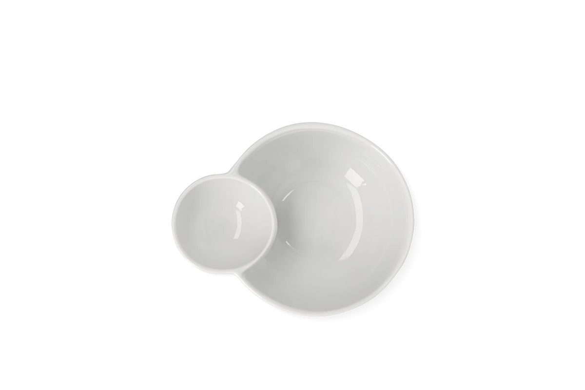 Coupelle bicompartiment porcelaine Räder porcelaine blanche