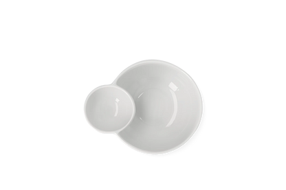 Coupelle bicompartiment porcelaine Räder porcelaine blanche