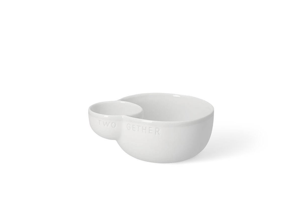 Coupelle bicompartiment porcelaine Räder porcelaine blanche