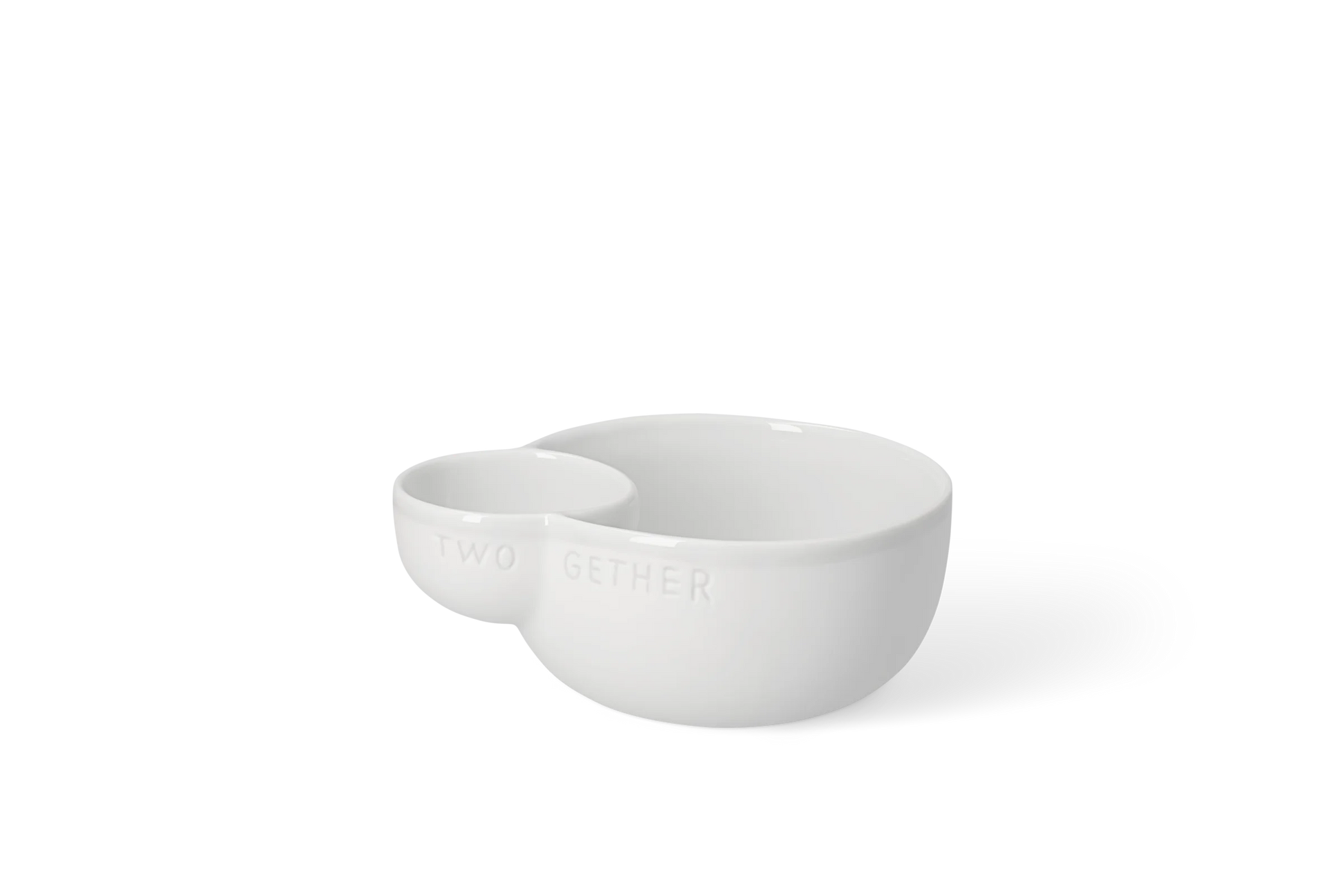 Coupelle bicompartiment porcelaine Räder porcelaine blanche